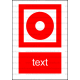 F006 - Tlačidlový hlásič požiaru - Zvislá požiarna nálepka s doplnkovým textom