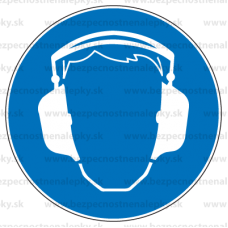 M003 - Príkaz na ochranu sluchu - Okrúhla nálepka bez textu