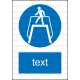 M012 - Príkaz na použitie nadchodu - Zvislá nálepka s doplnkovým textom