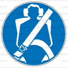 M024 - Príkaz na použitie ochranných pásov - Okrúhla nálepka bez textu