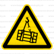 W006 - Nebezpečenstvo pádu alebo pohybu závesného predmetu - Trojuholníková nálepka bez textu