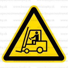 W007 - Nebezpečenstvo pohybu priemyselných vozidiel - Trojuholníková nálepka bez textu