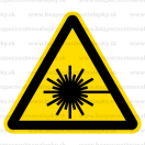 W010 - Nebezpečenstvo laserového lúča - Trojuholníková nálepka bez textu