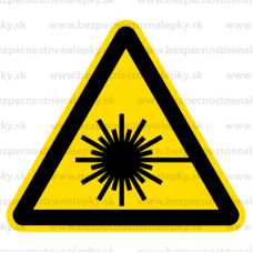 W010 - Nebezpečenstvo laserového lúča - Trojuholníková nálepka bez textu