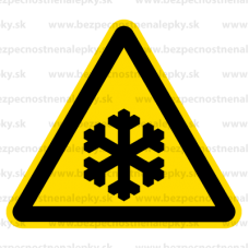 W017 - Nebezpečenstvo nízkej teploty - Trojuholníková nálepka bez textu