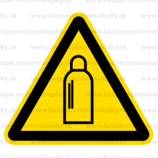 W019 - Nebezpečenstvo od tlakových nádob s plynom - Trojuholníková nálepka bez textu