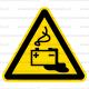 W020 - Nebezpečenstvo od akumulátorov - Trojuholníková nálepka bez textu