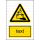 W020 - Nebezpečenstvo od akumulátorov - Zvislá nálepka s doplnkovým textom