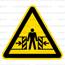 W023 - Nebezpečenstvo pomliaždenia - Trojuholníková nálepka bez textu