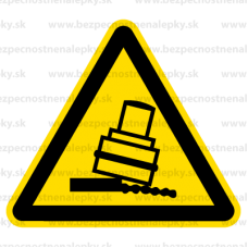 W024 - Nebezpečenstvo zosunutia alebo pádu valca - Trojuholníková nálepka bez textu