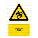 W032 - Nebezpečenstvo vtiahnutia - Zvislá nálepka s doplnkovým textom