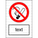 P001 - Zákaz fajčenia - Zvislá nálepka s doplnkovým textom