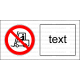 P007 - Priemyselným vozidlám vjazd zakázaný - Vodorovná nálepka s doplnkovým textom