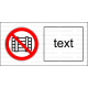 P012 - Zákaz odkladania alebo skladovania - Vodorovná nálepka s doplnkovým textom