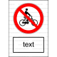 P041 - Zákaz vjazdu s bicyklom - Zvislá nálepka s doplnkovým textom
